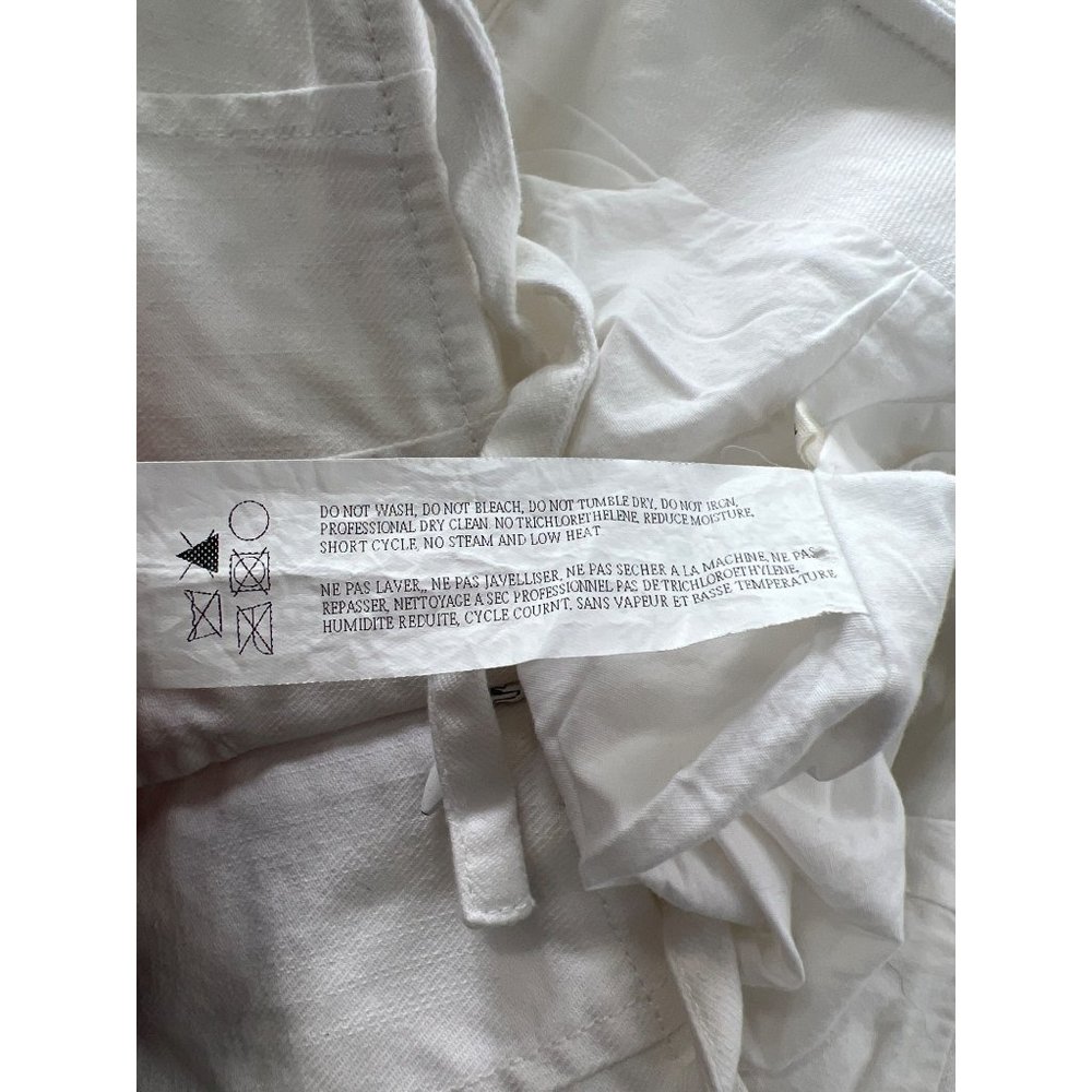 Capulet Ravenna Lace Front Short Womens XS High Rise Side Zip White Cotton Blend - Picture 6 of 8